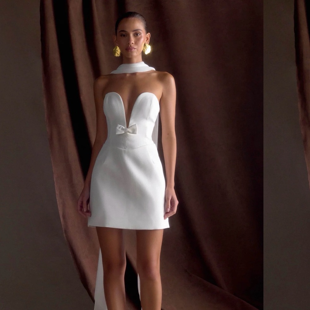 Meshki Orellia Strapless Suiting Mini Dress